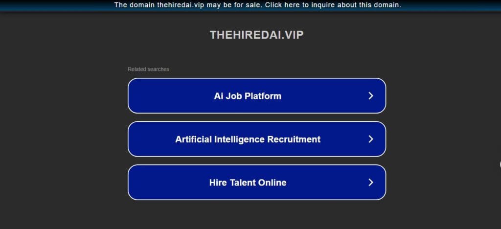 The hiredai website image