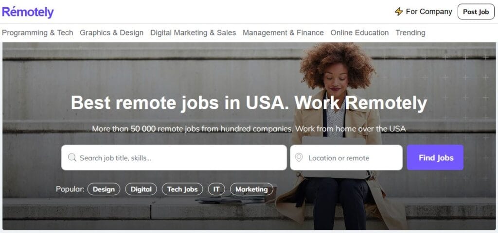 image of remote work freelancing website Remotely 